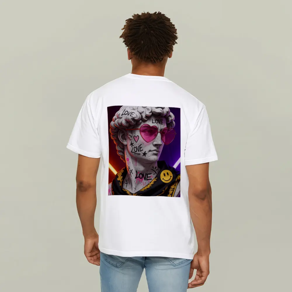 David Bust Graffiti Love Neon Pop Art – T-Shirts