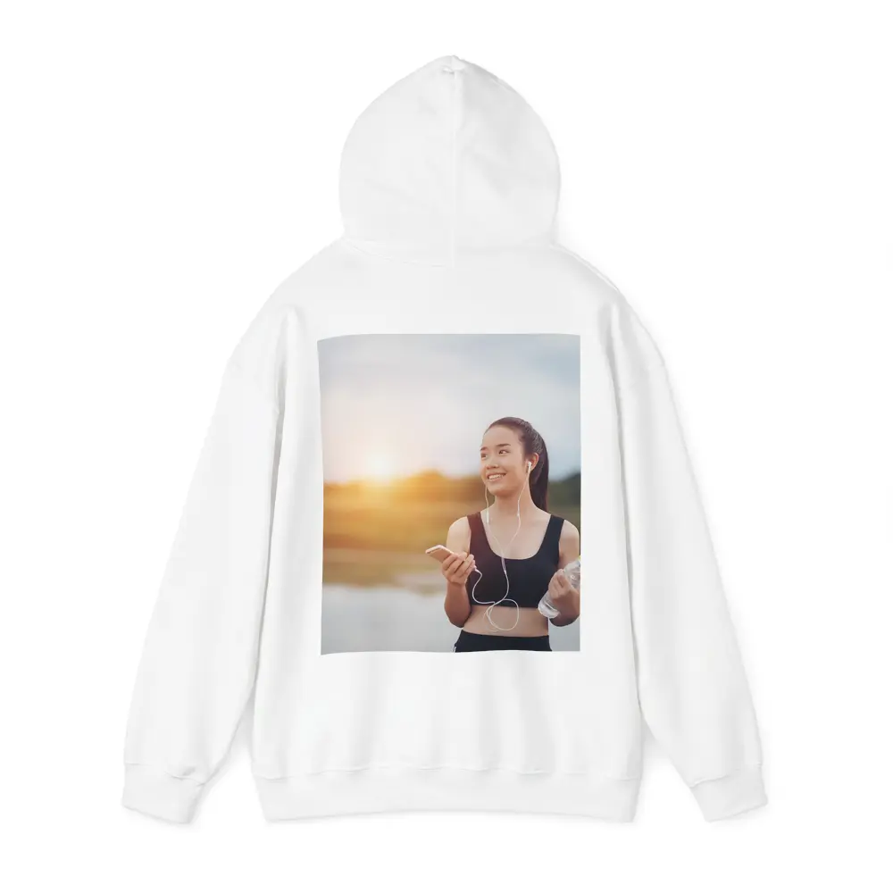 Fit Woman Running Outdoors at Sunset – Hoodies