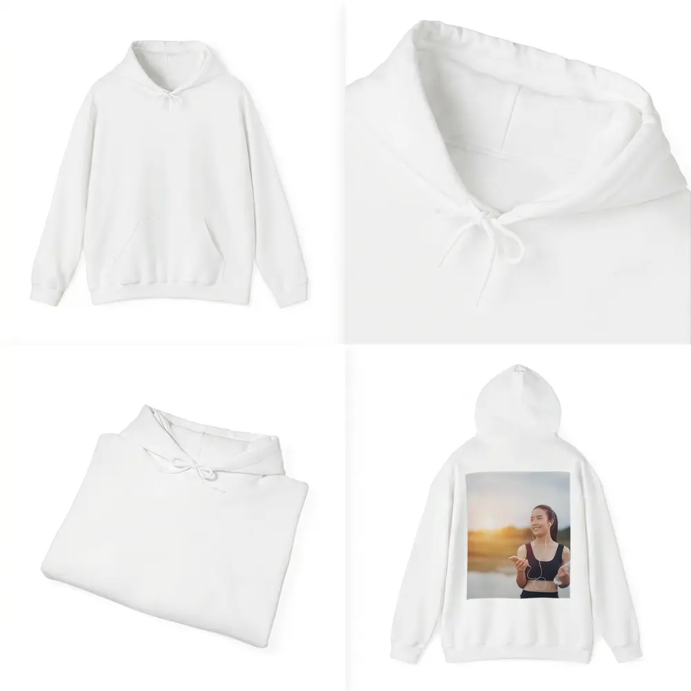 Fit Woman Running Outdoors at Sunset – Hoodies
