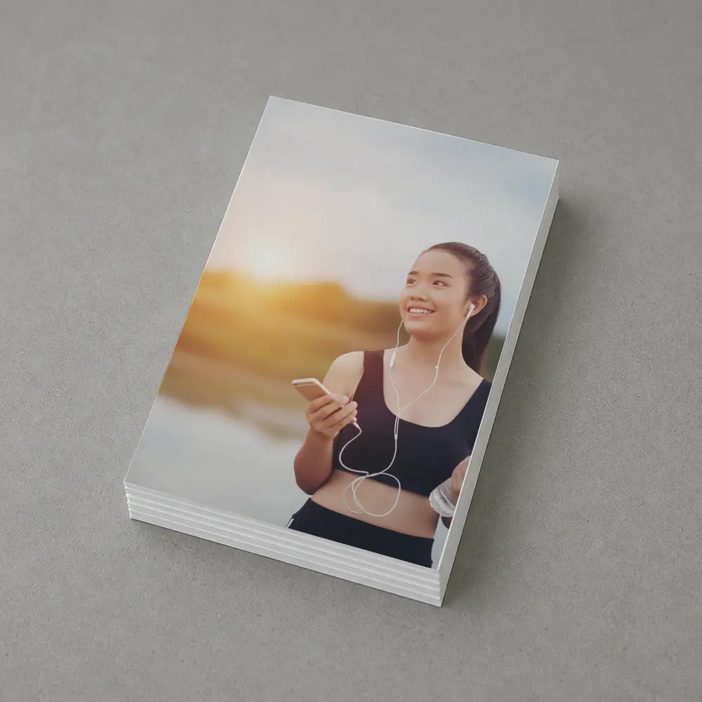 Fit Woman Running Outdoors at Sunset – Postcards