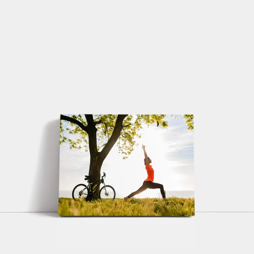 Woman Yoga Pose Outdoor Tree Sunrise – Wall Art