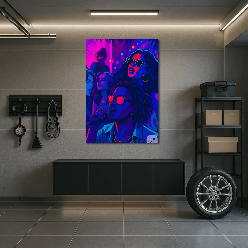 Neon Music Party Night Pop Art – Wall Art