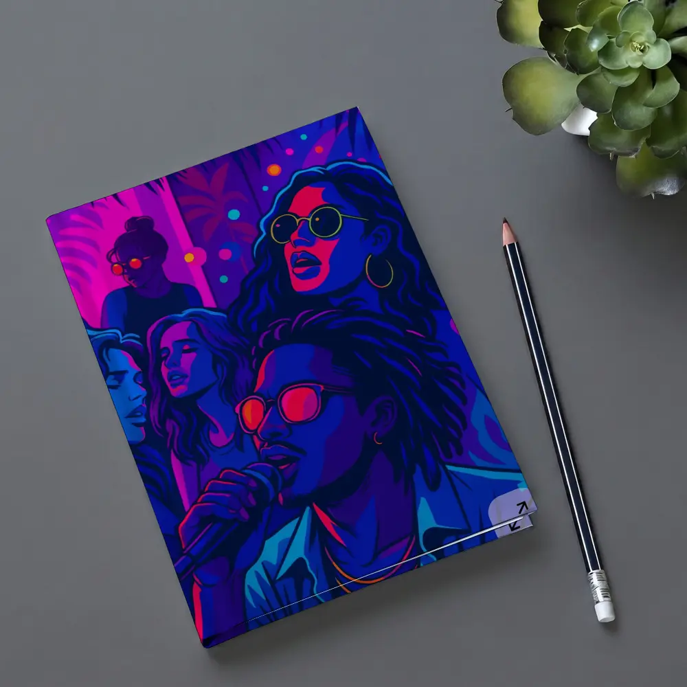 Neon Music Party Night Pop Art – Notebooks