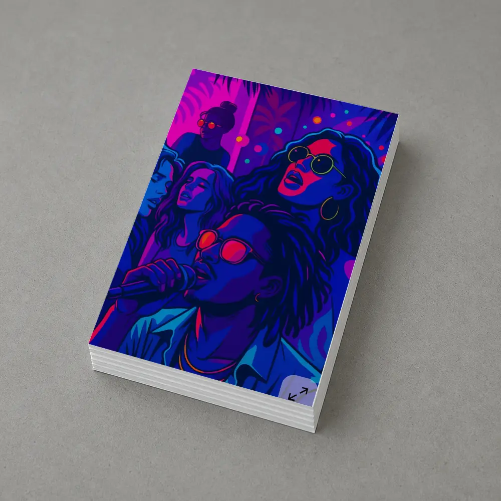 Neon Music Party Night Pop Art – Postcards