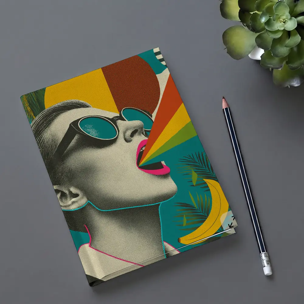 Retro Pop Art Woman Sunglasses Rainbow – Notebooks