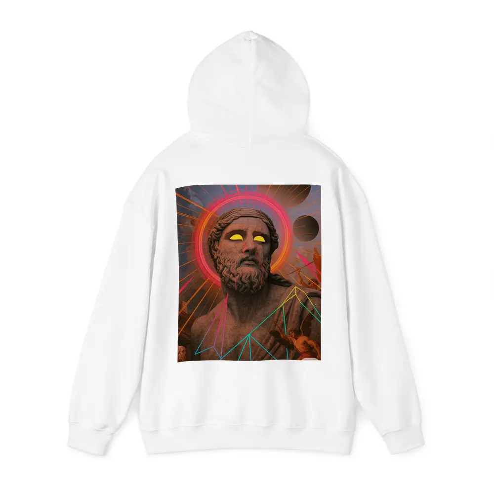 Neon Greek God Statue Surreal Collage Art – Hoodies