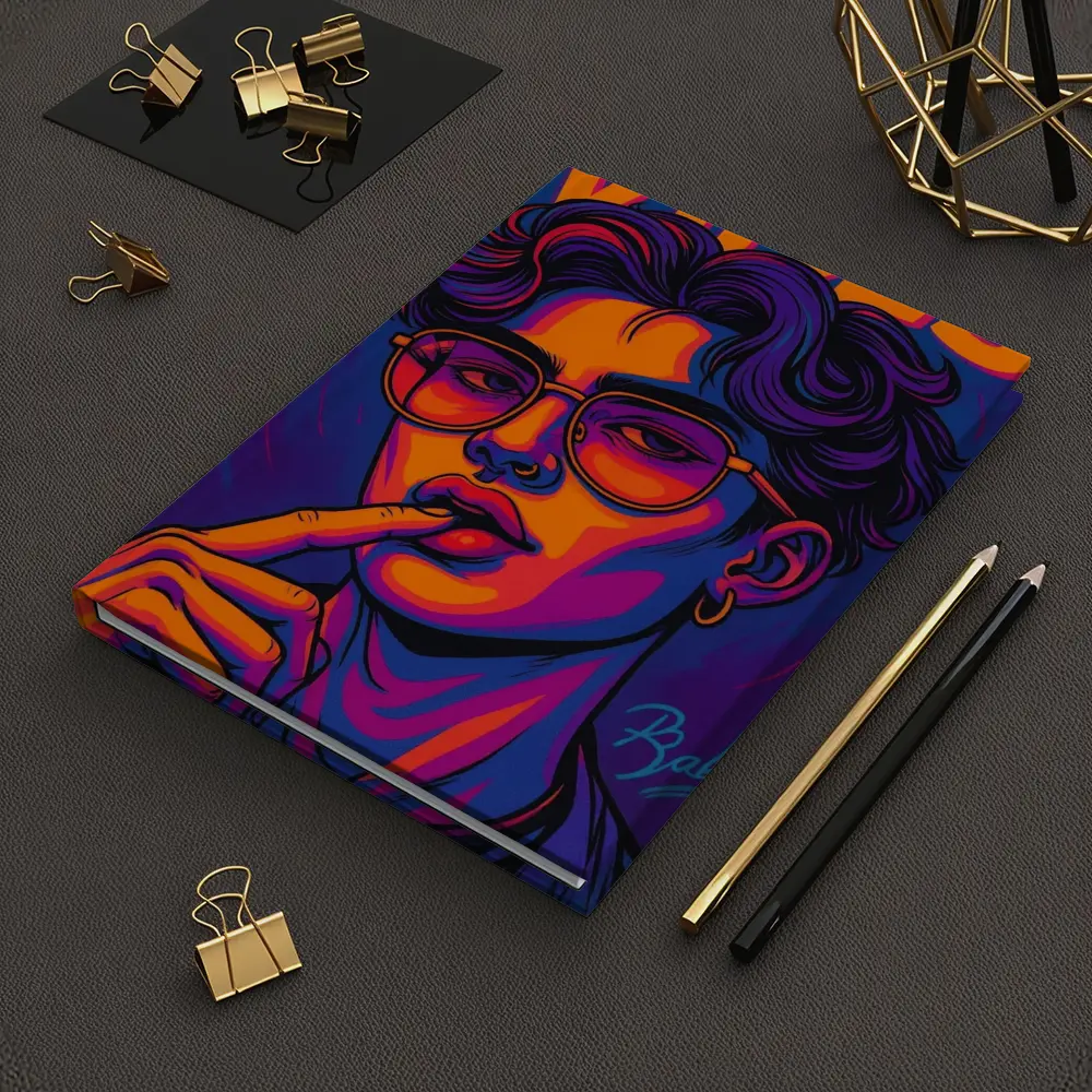 Retro Pop Art Young Man With Glasses – Notebooks