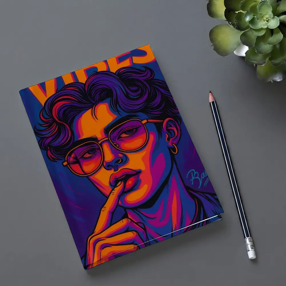 Retro Pop Art Young Man With Glasses – Notebooks