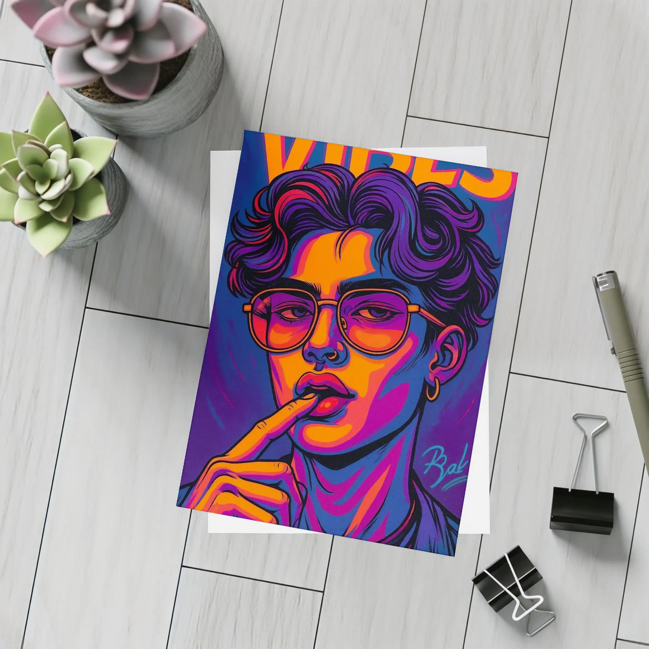Retro Pop Art Young Man With Glasses – Postcards