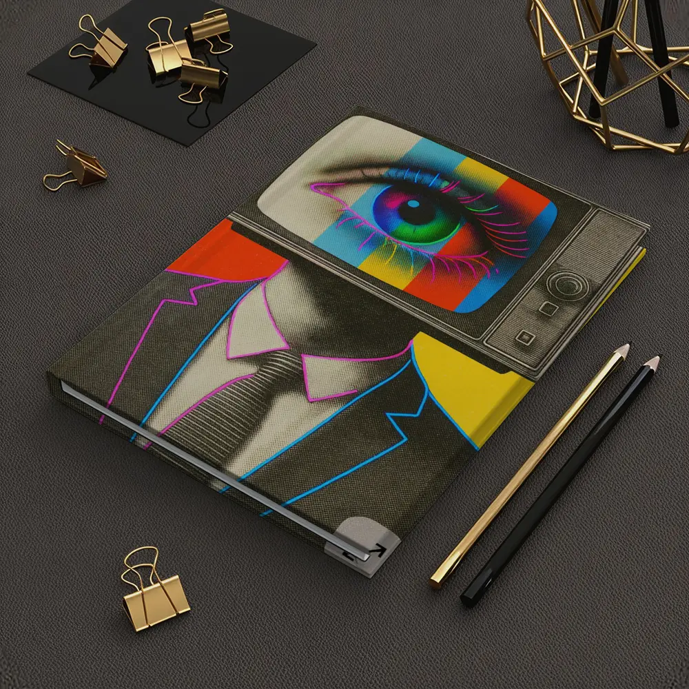 Retro TV Head Man Pop Art Surreal – Notebooks
