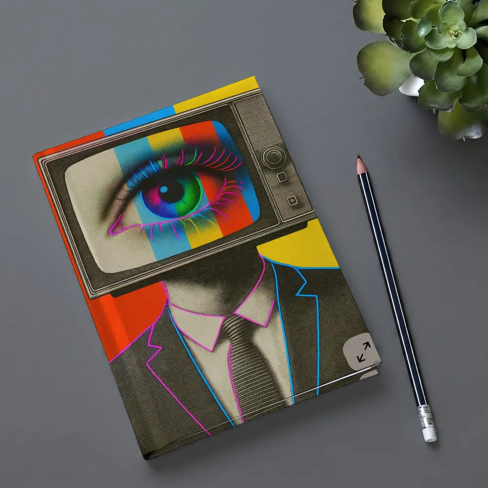 Retro TV Head Man Pop Art Surreal – Notebooks
