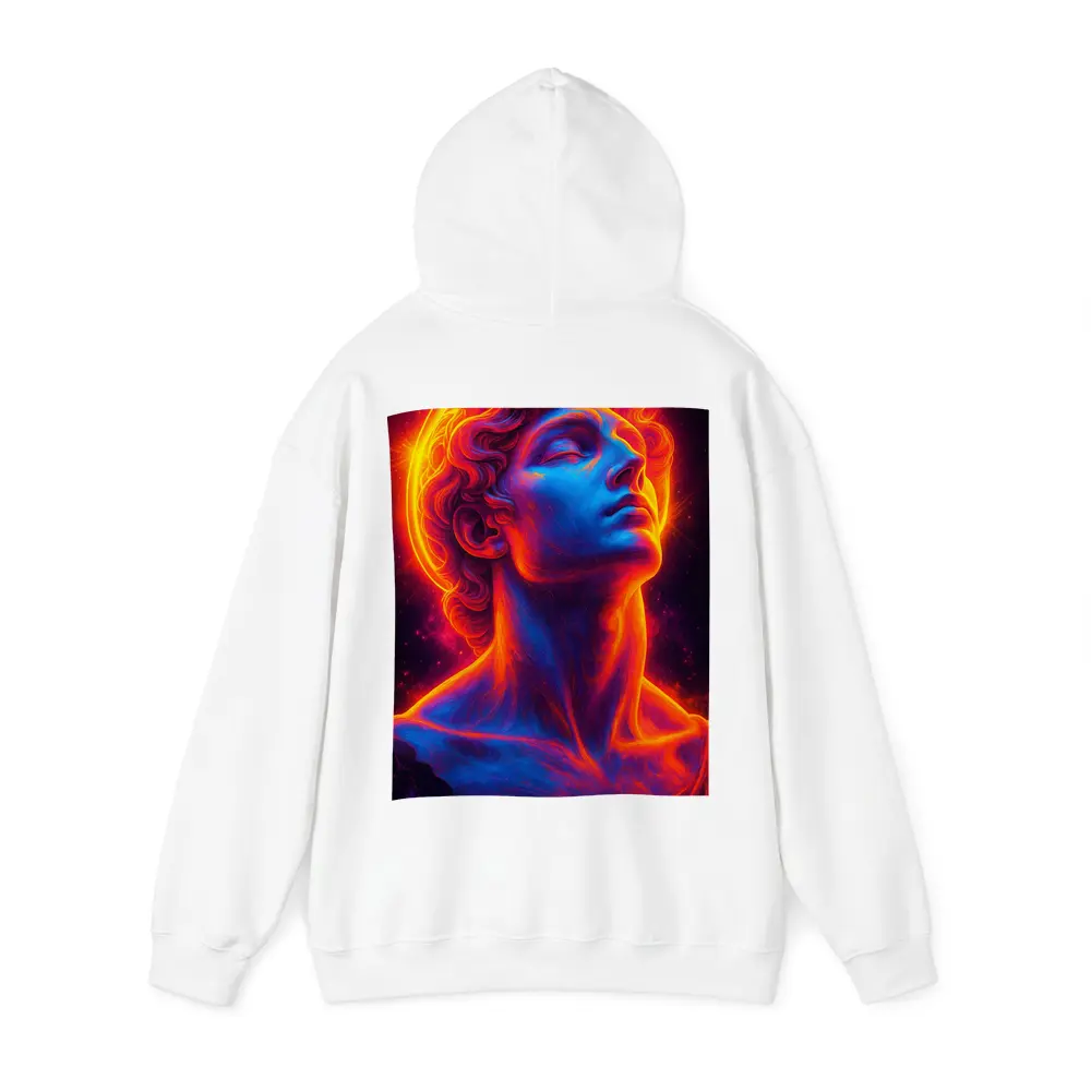 Neon Greek Statue Glowing Cosmic Light – Hoodies