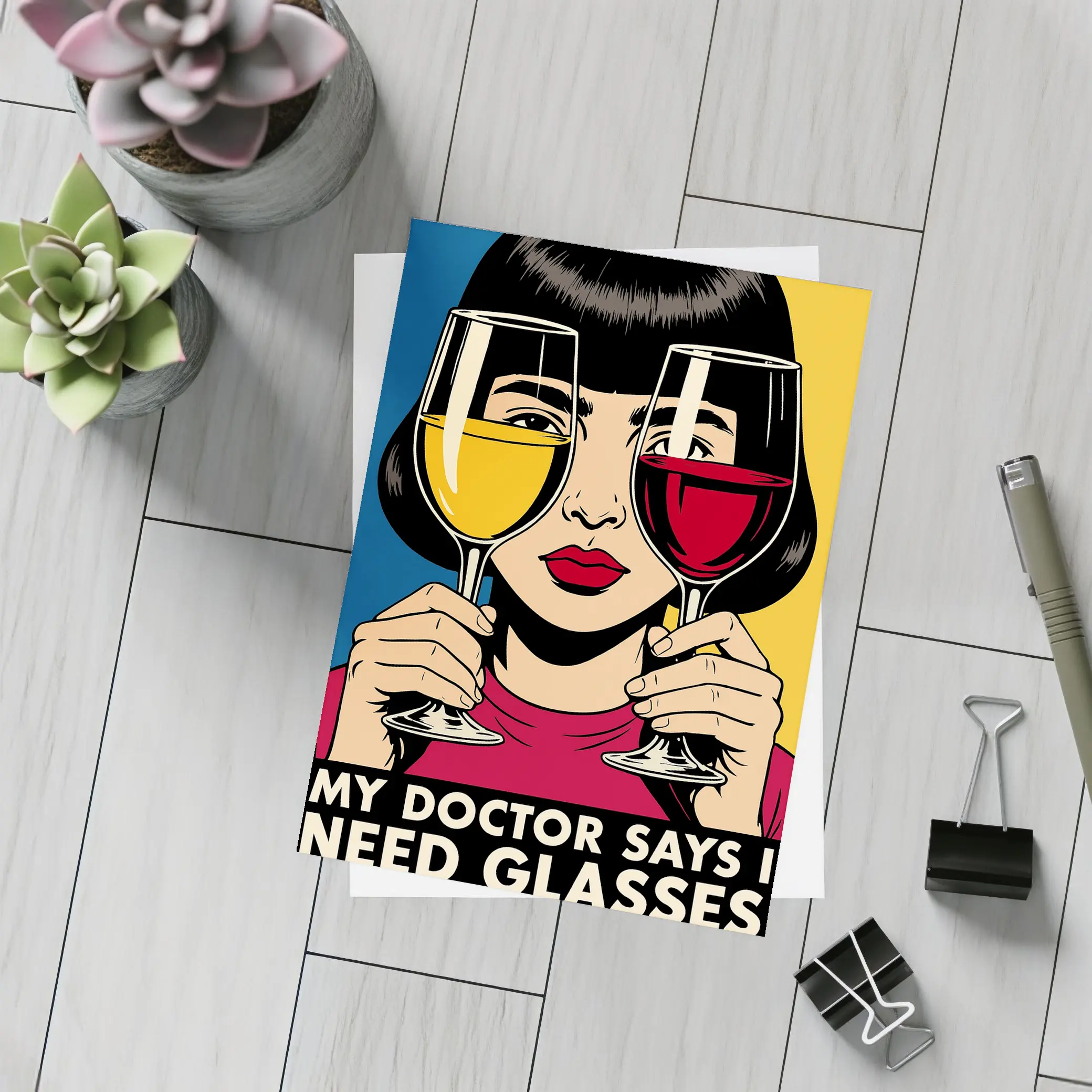 My Doctor Says I Need Glasses Pop Art – Postcards