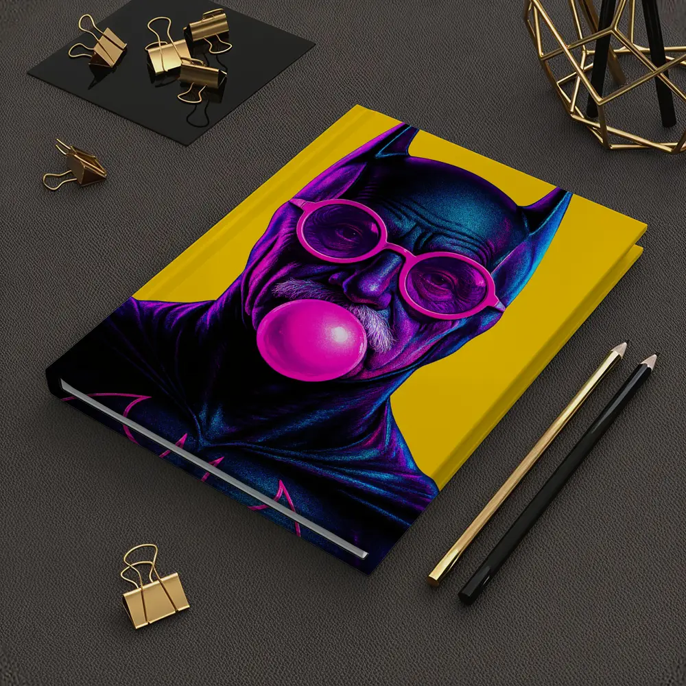 Batman Old Man Blowing Bubble Gum Yellow – Notebooks