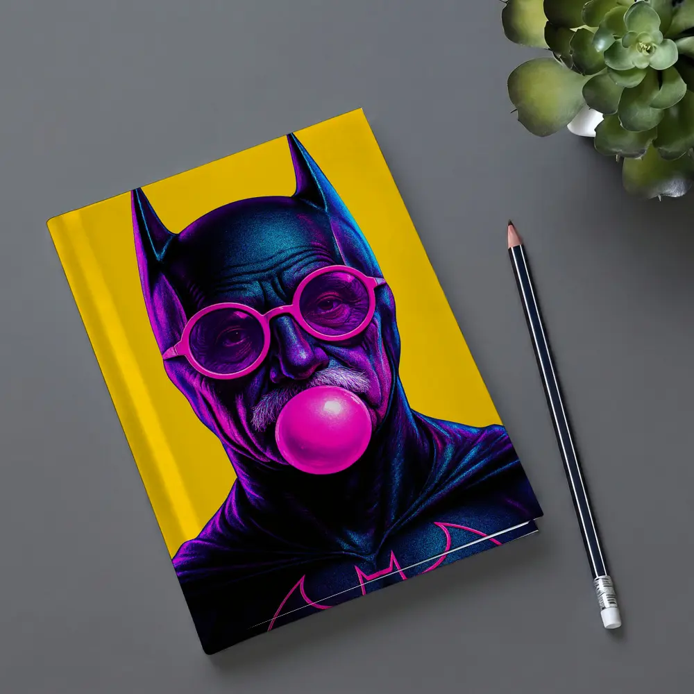 Batman Old Man Blowing Bubble Gum Yellow – Notebooks