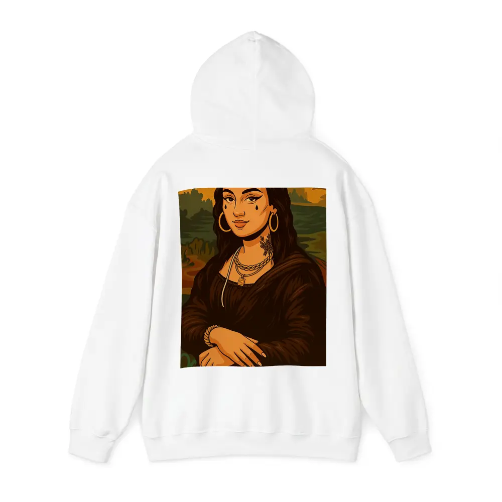 Mona Lisa Urban Streetwear Gold Jewelry Illustration – Hoodies