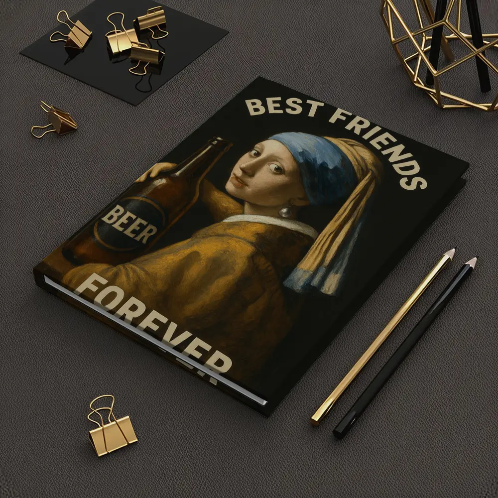 Girl With Pearl Earring Beer Best Friends – Notebooks