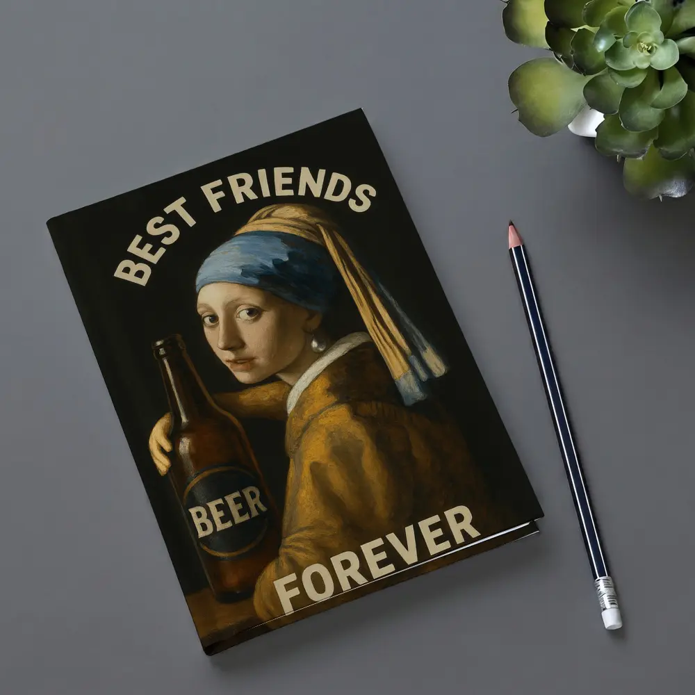 Girl With Pearl Earring Beer Best Friends – Notebooks