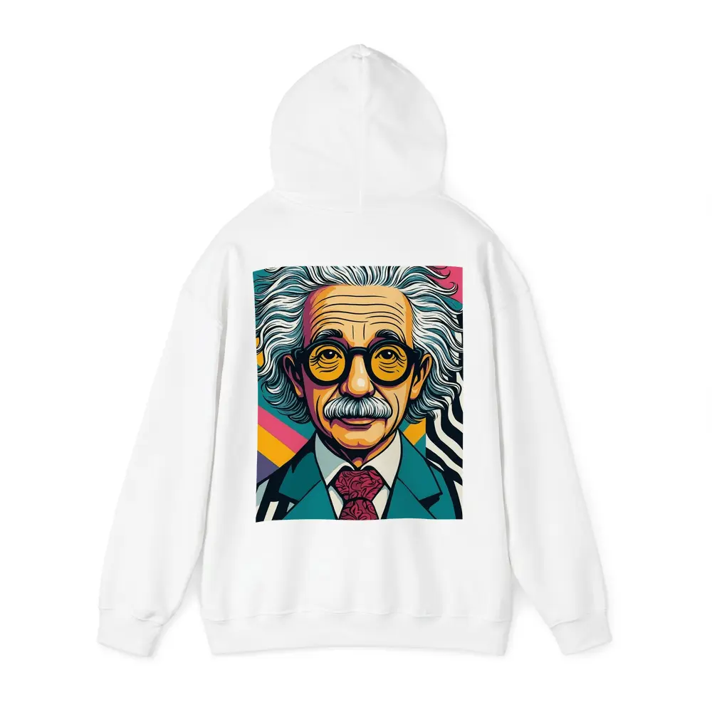 Albert Einstein Pop Art Colorful Portrait – Hoodies