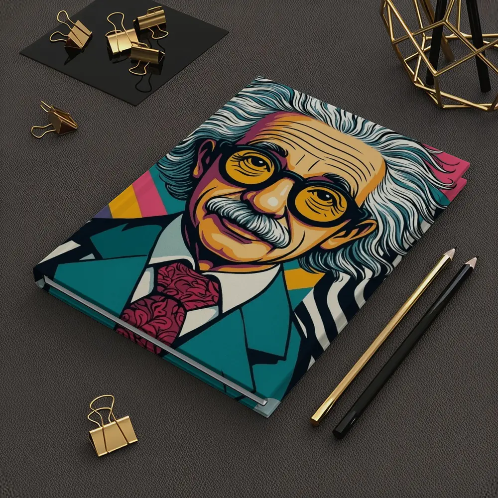 Albert Einstein Pop Art Colorful Portrait – Notebooks