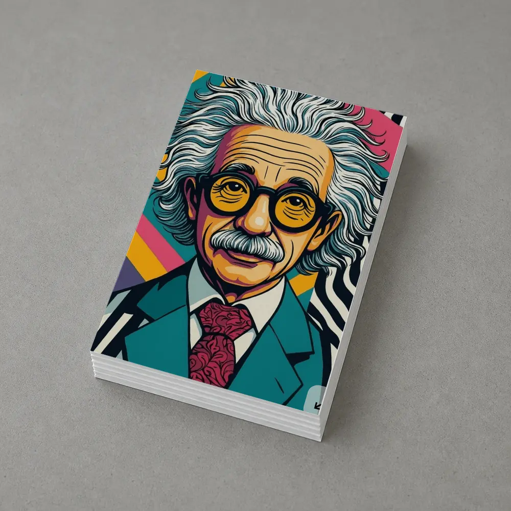 Albert Einstein Pop Art Colorful Portrait – Postcards