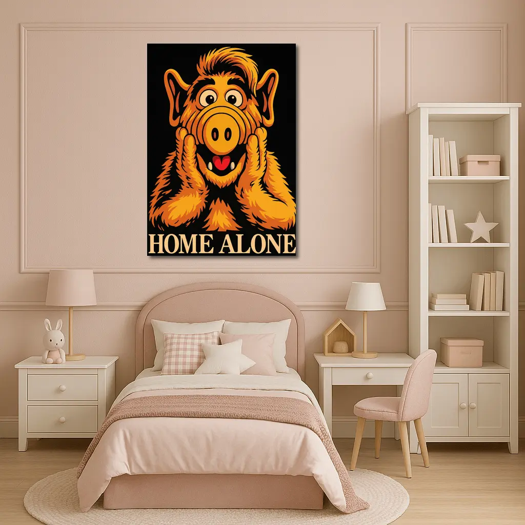 ALF Home Alone Funny Retro Black Art – Wall Art