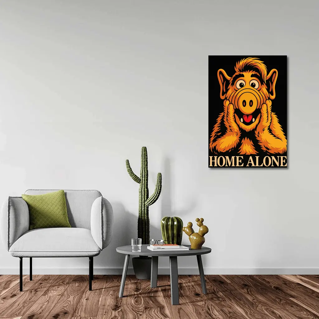 ALF Home Alone Funny Retro Black Art – Wall Art