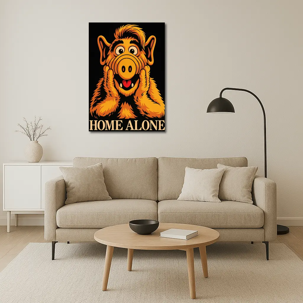 ALF Home Alone Funny Retro Black Art – Wall Art