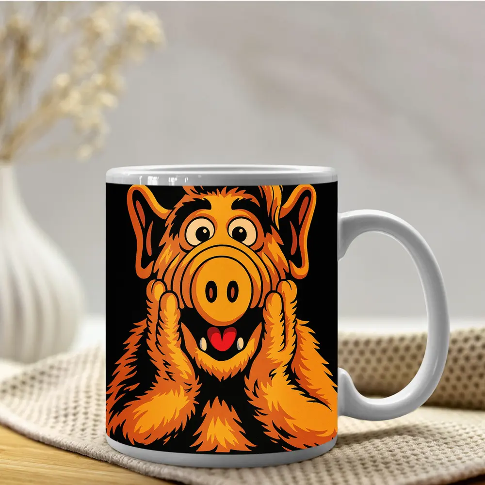 ALF Home Alone Funny Retro Black Art – Mugs
