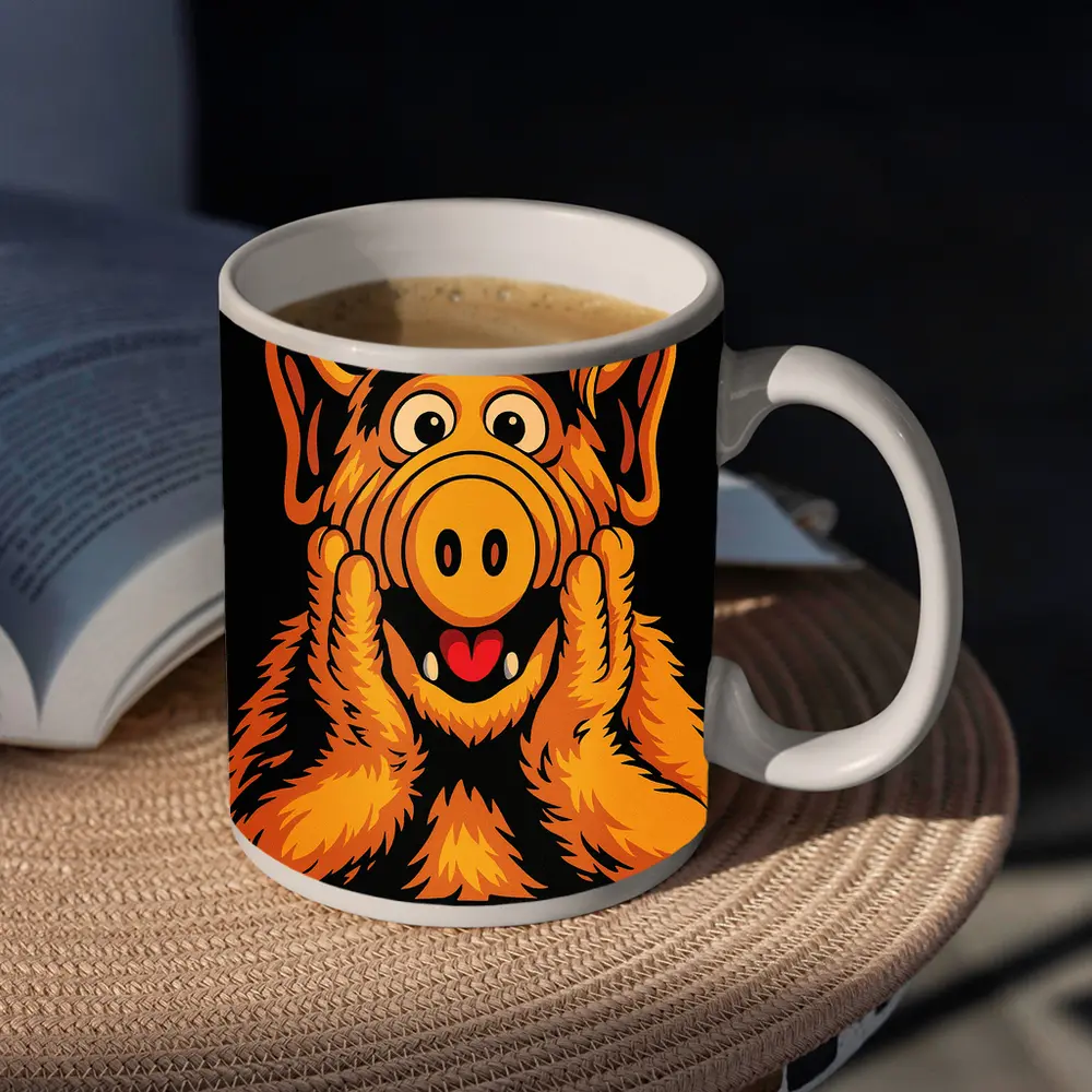 ALF Home Alone Funny Retro Black Art – Mugs