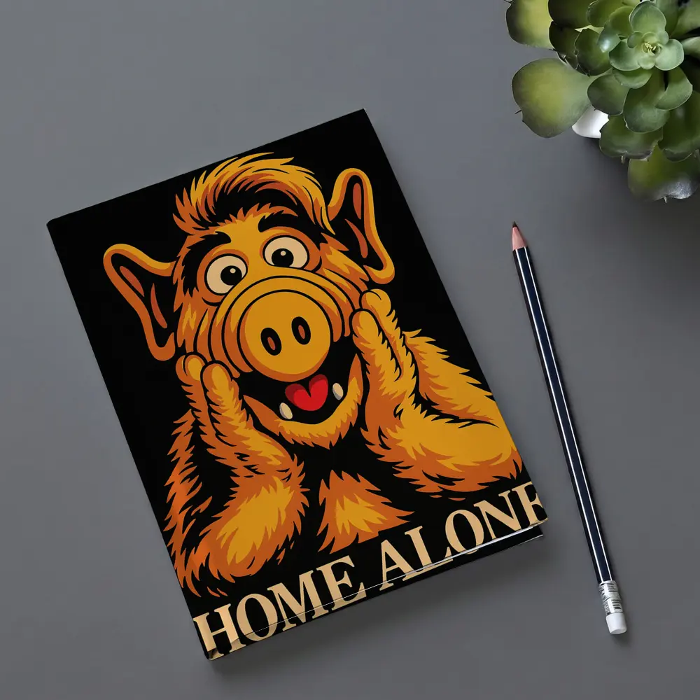 ALF Home Alone Funny Retro Black Art – Notebooks