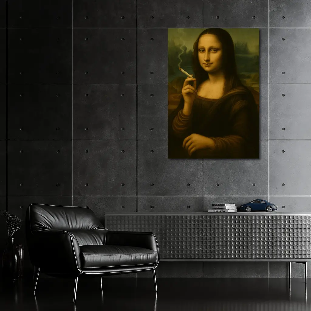 Mona Lisa Smoking Joint Classic Art – Wall Art