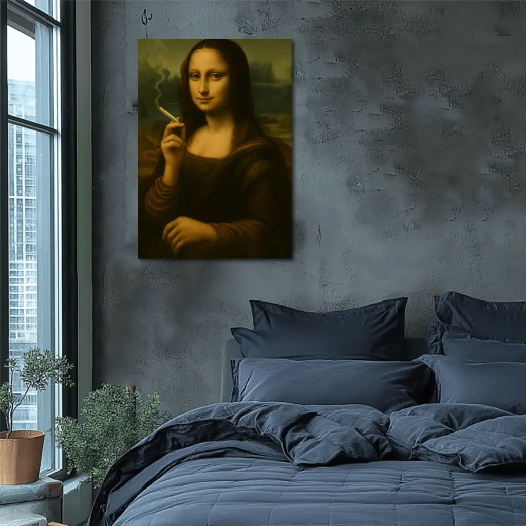 Mona Lisa Smoking Joint Classic Art – Wall Art