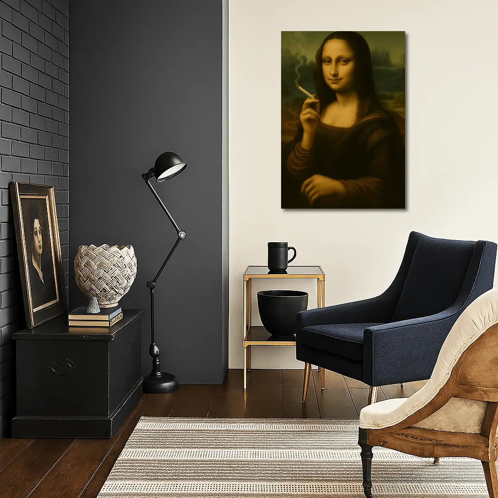 Mona Lisa Smoking Joint Classic Art – Wall Art
