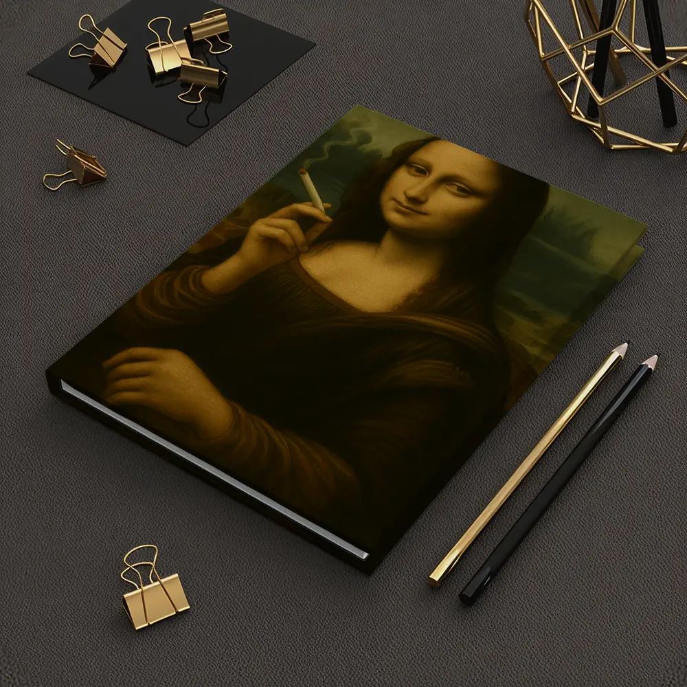 Mona Lisa Smoking Joint Classic Art – Notebooks