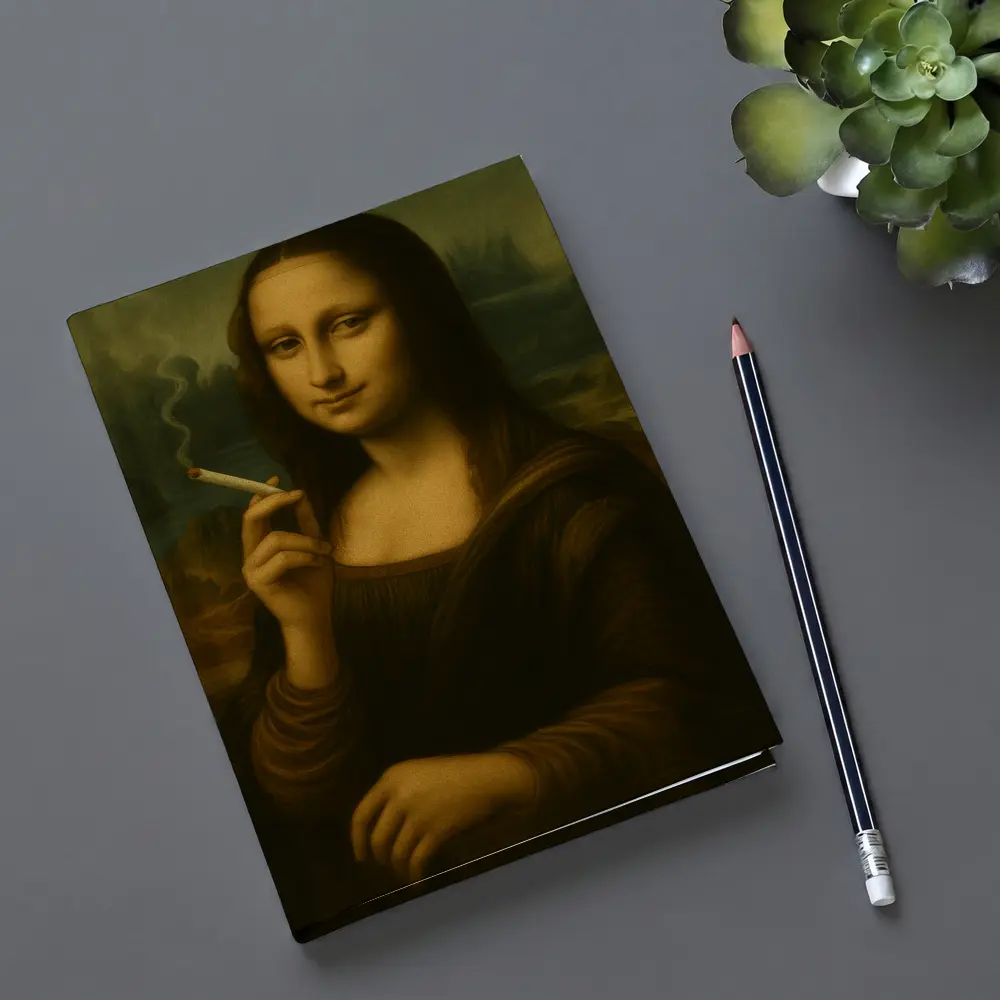 Mona Lisa Smoking Joint Classic Art – Notebooks