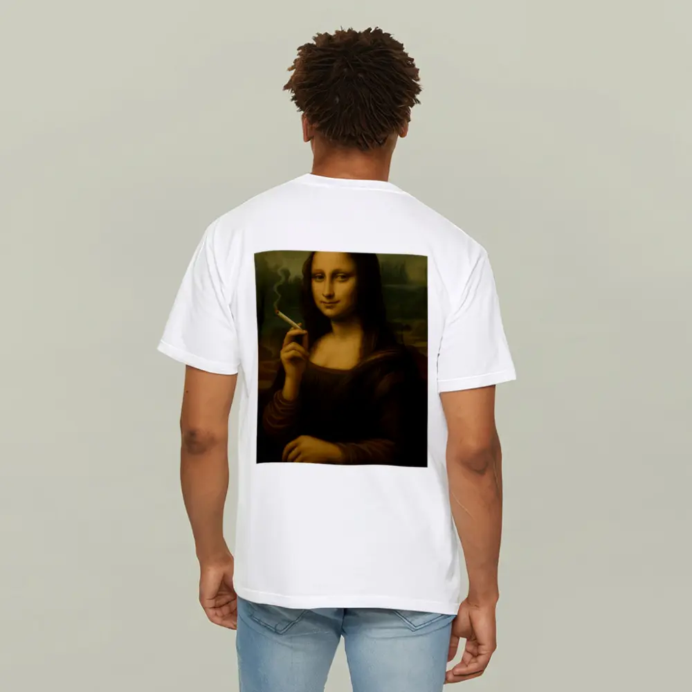 Mona Lisa Smoking Joint Classic Art – T-Shirts