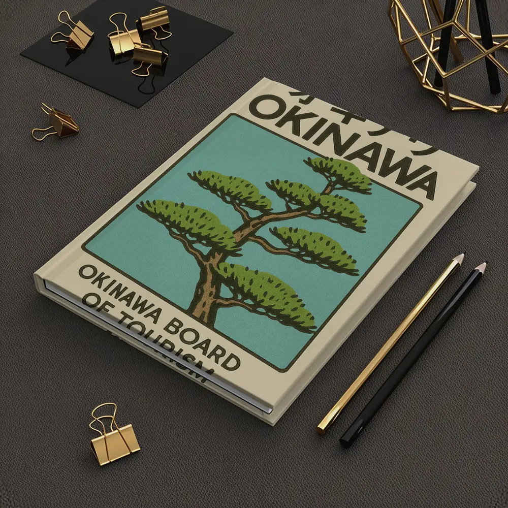Okinawa Japan Pine Tree Tourism Retro Art – Notebooks
