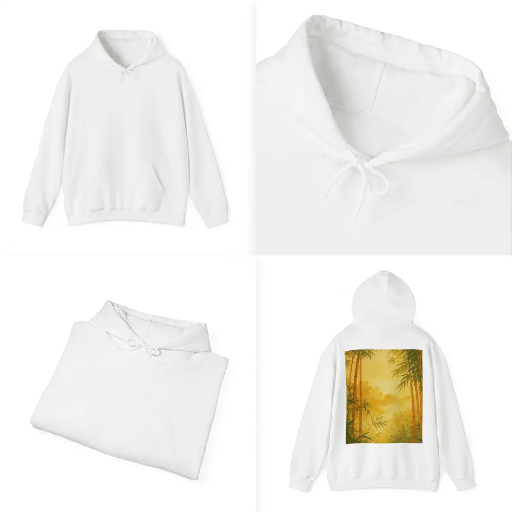 Golden Bamboo Forest Watercolor Japanese Art – Hoodies