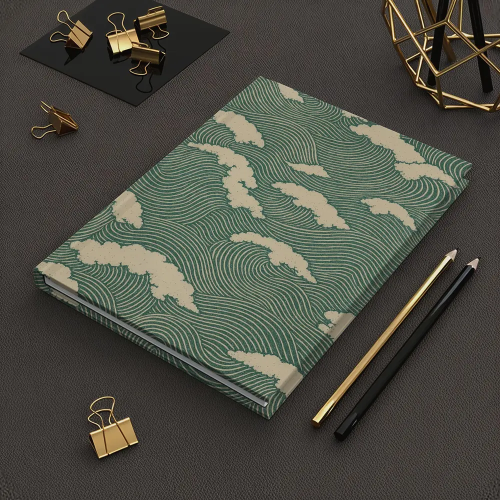 Japanese Minimal Waves and Clouds Pattern – Notebooks