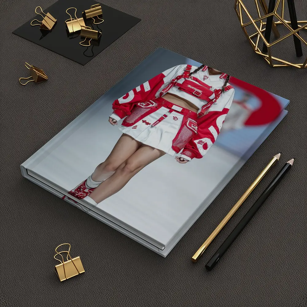 Red White Streetwear Fashion Model Runway – Notebooks