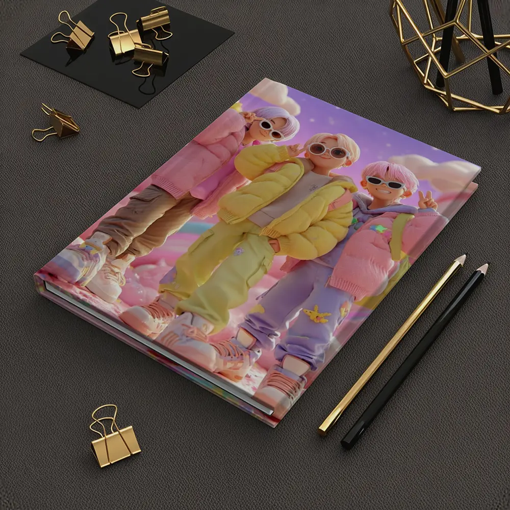 Pastel K-Pop Boys Candy Fantasy World – Notebooks
