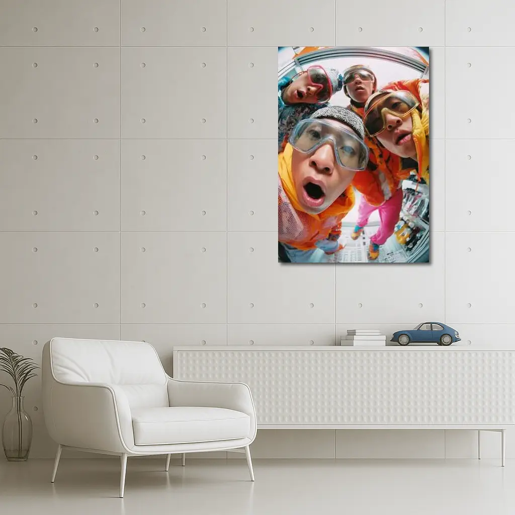 Y2K Streetwear Friends Fish Eye Lens – Wall Art