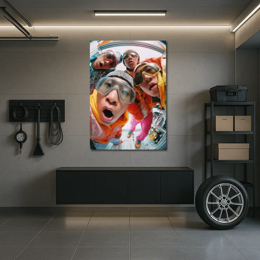 Y2K Streetwear Friends Fish Eye Lens – Wall Art