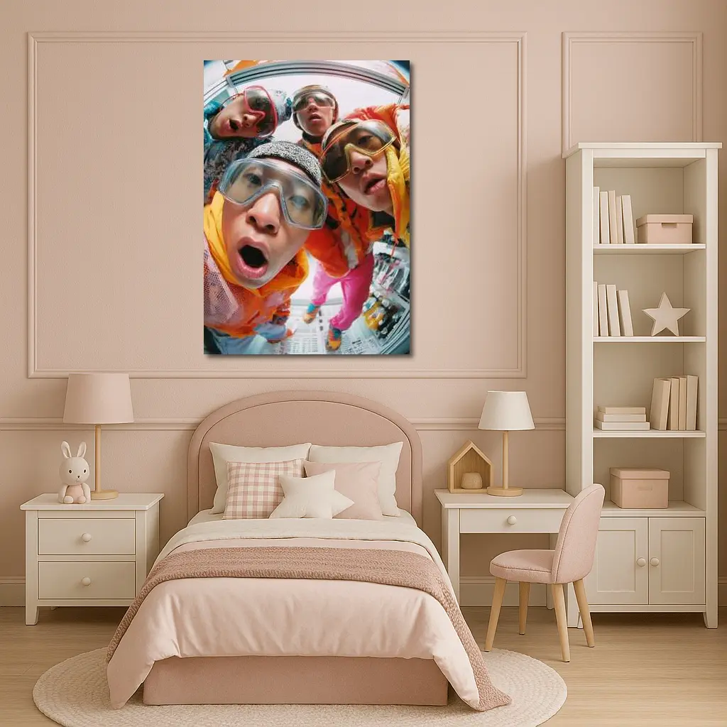 Y2K Streetwear Friends Fish Eye Lens – Wall Art