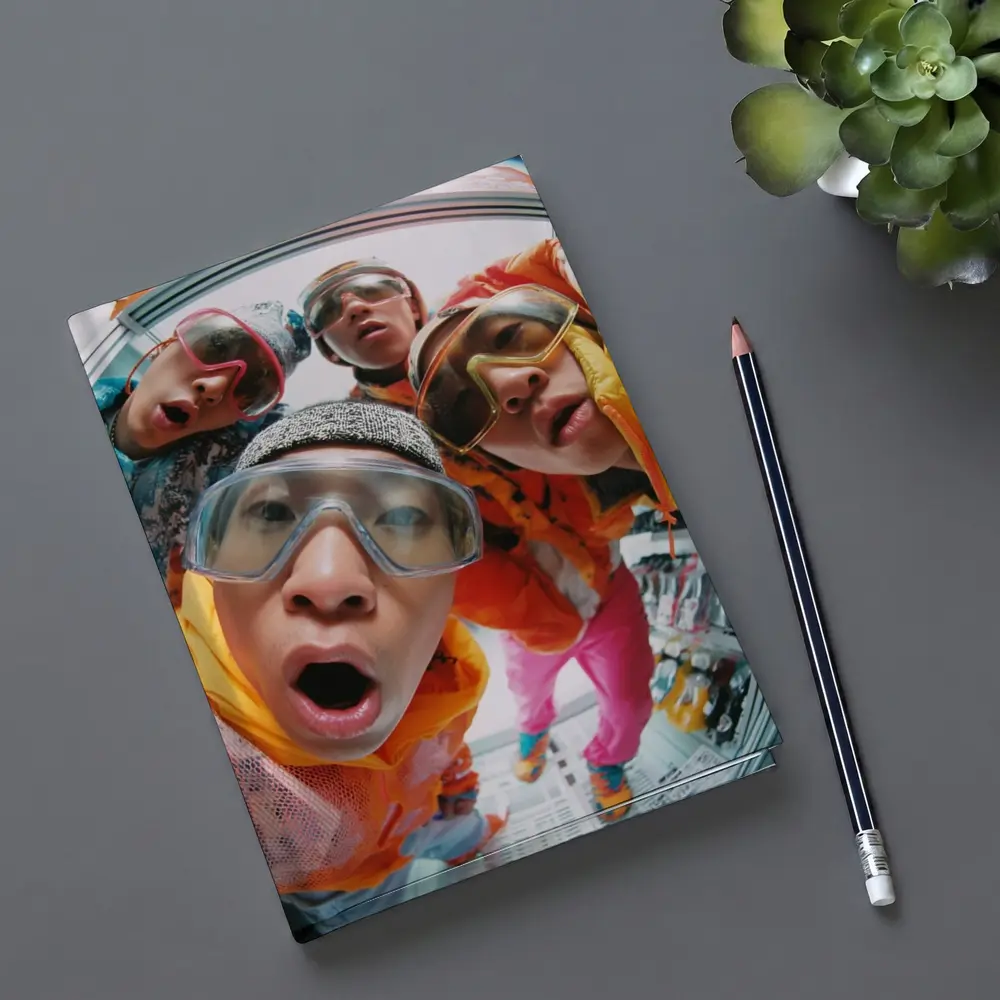 Y2K Streetwear Friends Fish Eye Lens – Notebooks