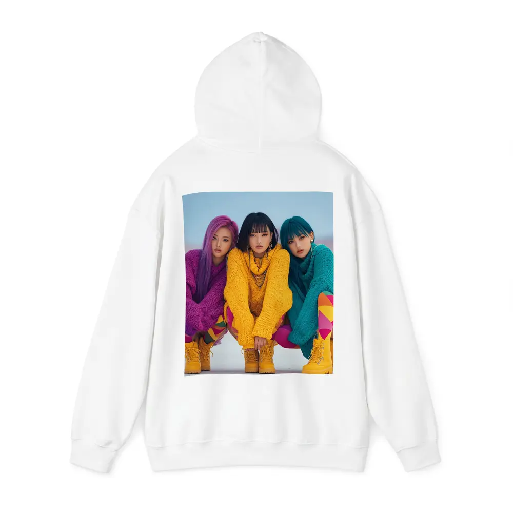 Three K-Pop Girls Colorful Sweaters Winter – Hoodies