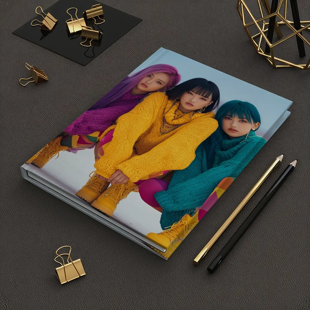 Three K-Pop Girls Colorful Sweaters Winter – Notebooks