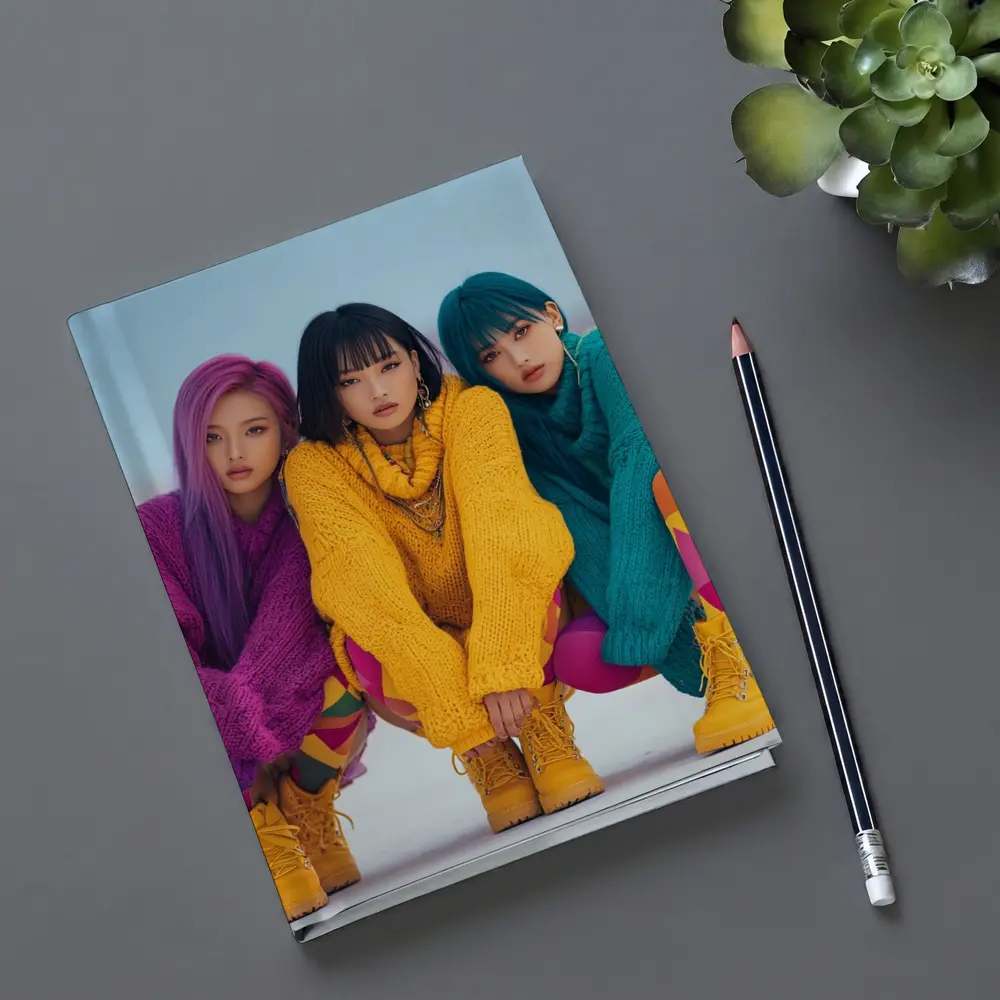 Three K-Pop Girls Colorful Sweaters Winter – Notebooks