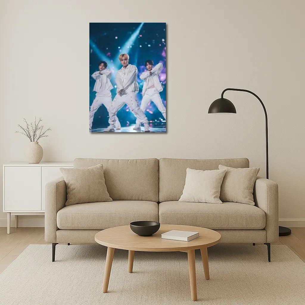 K-Pop Boy Group Dancing On Stage – Wall Art